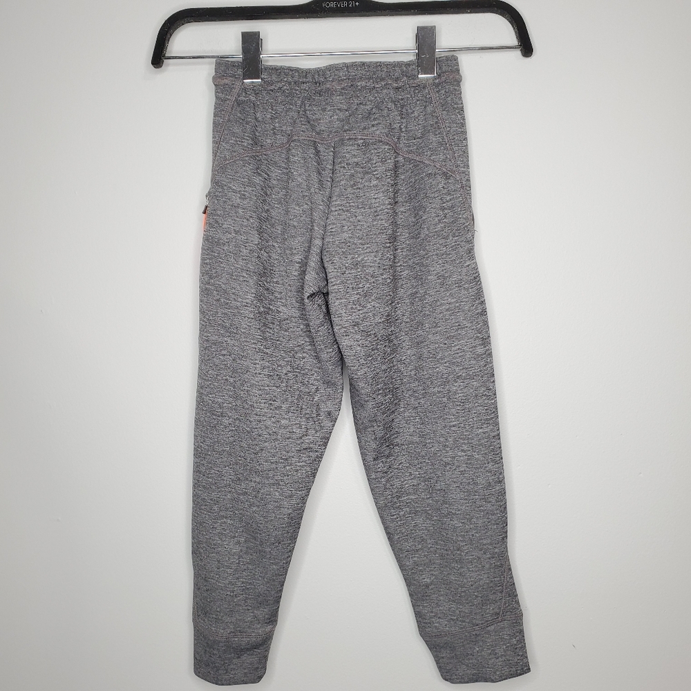 30) CHAMPION Sweatpants Neon Orange Zip pkt Reflectors Small 6/7 - Picture 4 of 4